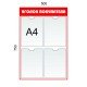 Уголок покупателя 4 кармана А4. Цвет: Красный
