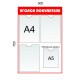 Уголок покупателя 3 кармана А4 + 1 карман А5. Цвет: Красный